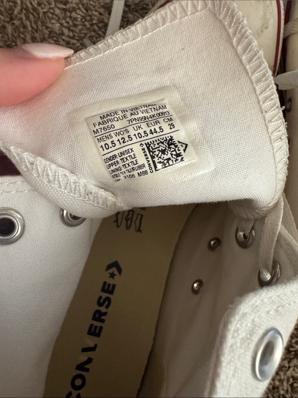 Men’s white high top converse - Picture 5 of 5